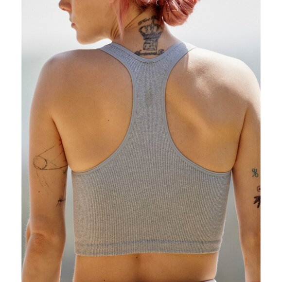 🆕 FP MOVEMENT Free Throw Crop Tank / Heather Grey - Picture 3 of 4